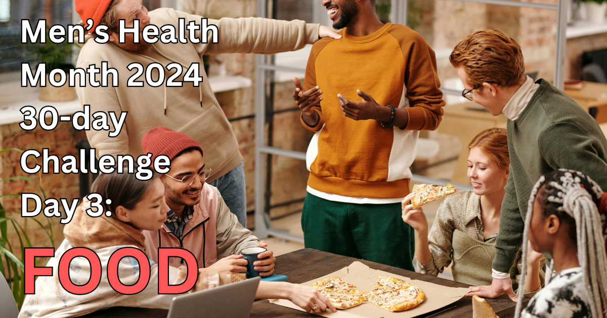 A group of friends eating pizza